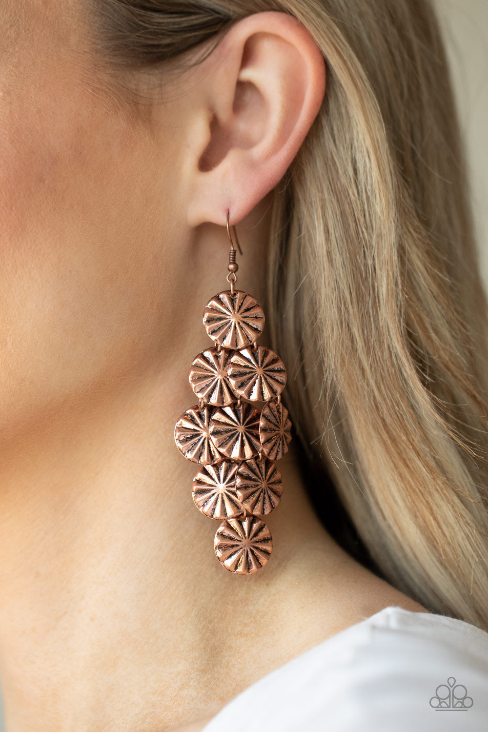 Star Spangled Shine - Copper Earrings - Princess Glam Shop