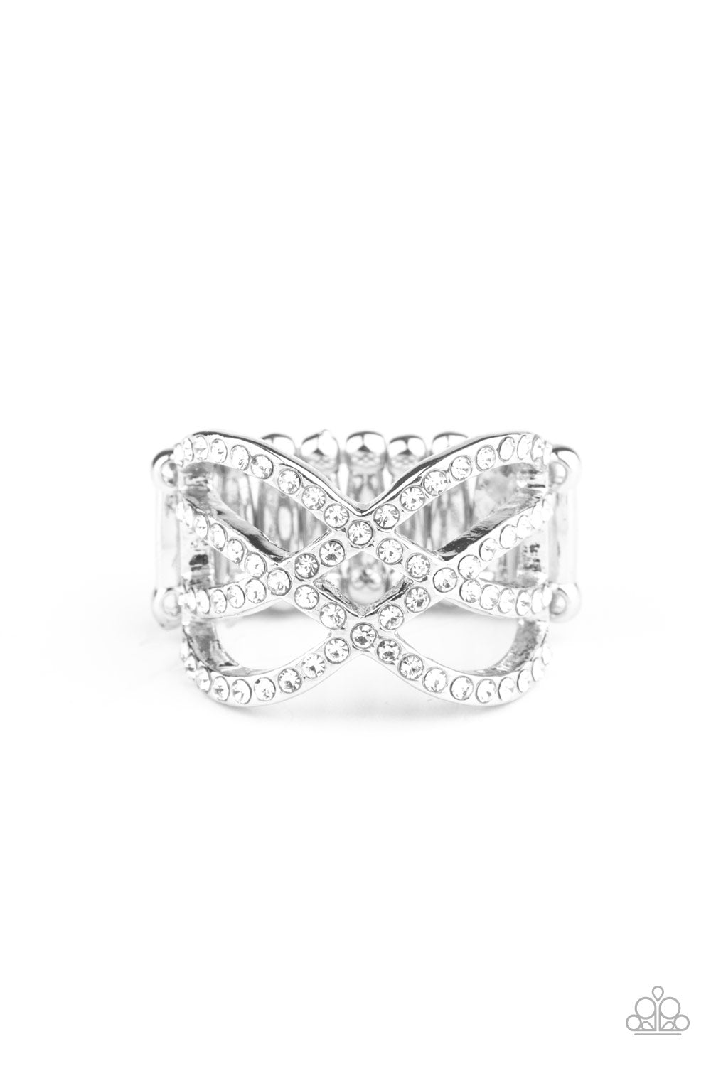 Cross Action Couture - White Ring - Princess Glam Shop