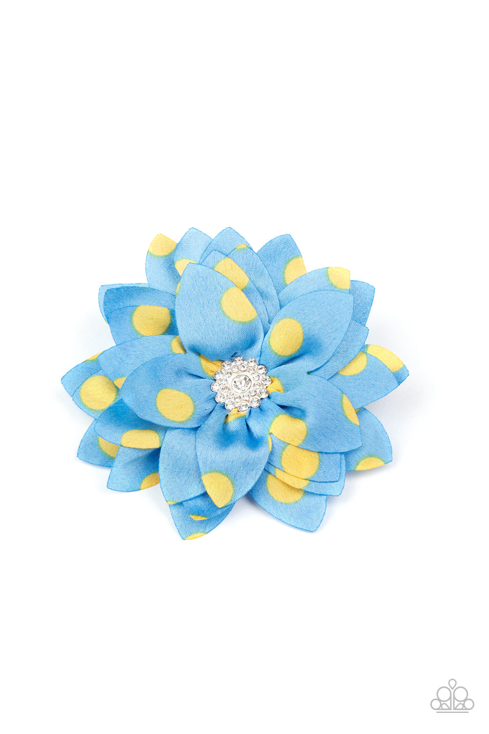 Silk Gardens - Blue & Yellow Hair Clip - Princess Glam Shop