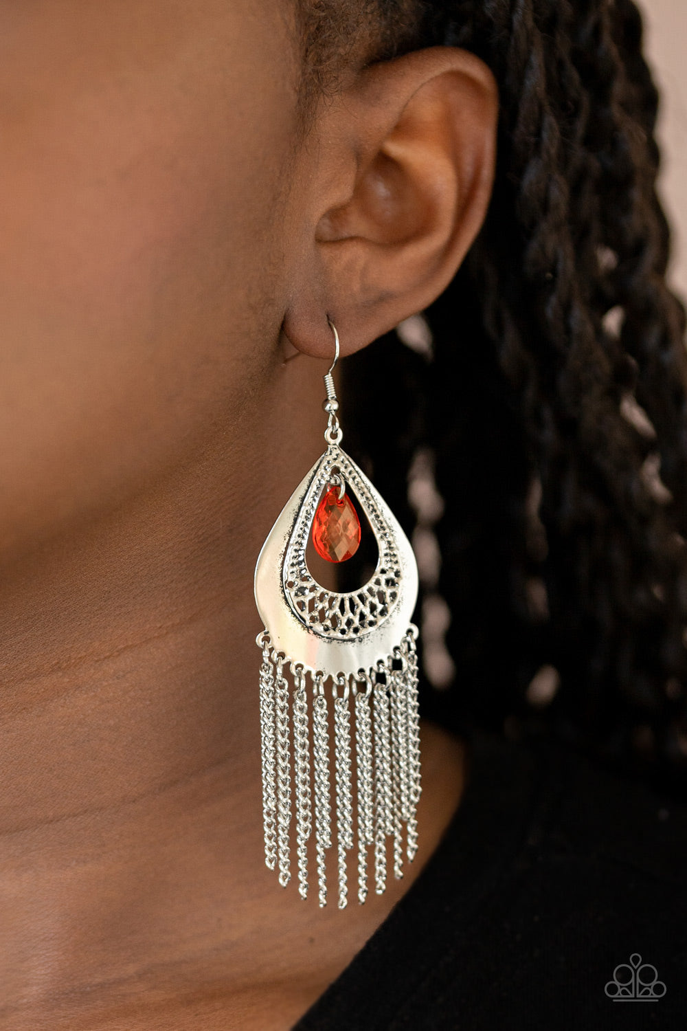 Scattered Storms - Red Earrings - Princess Glam Shop