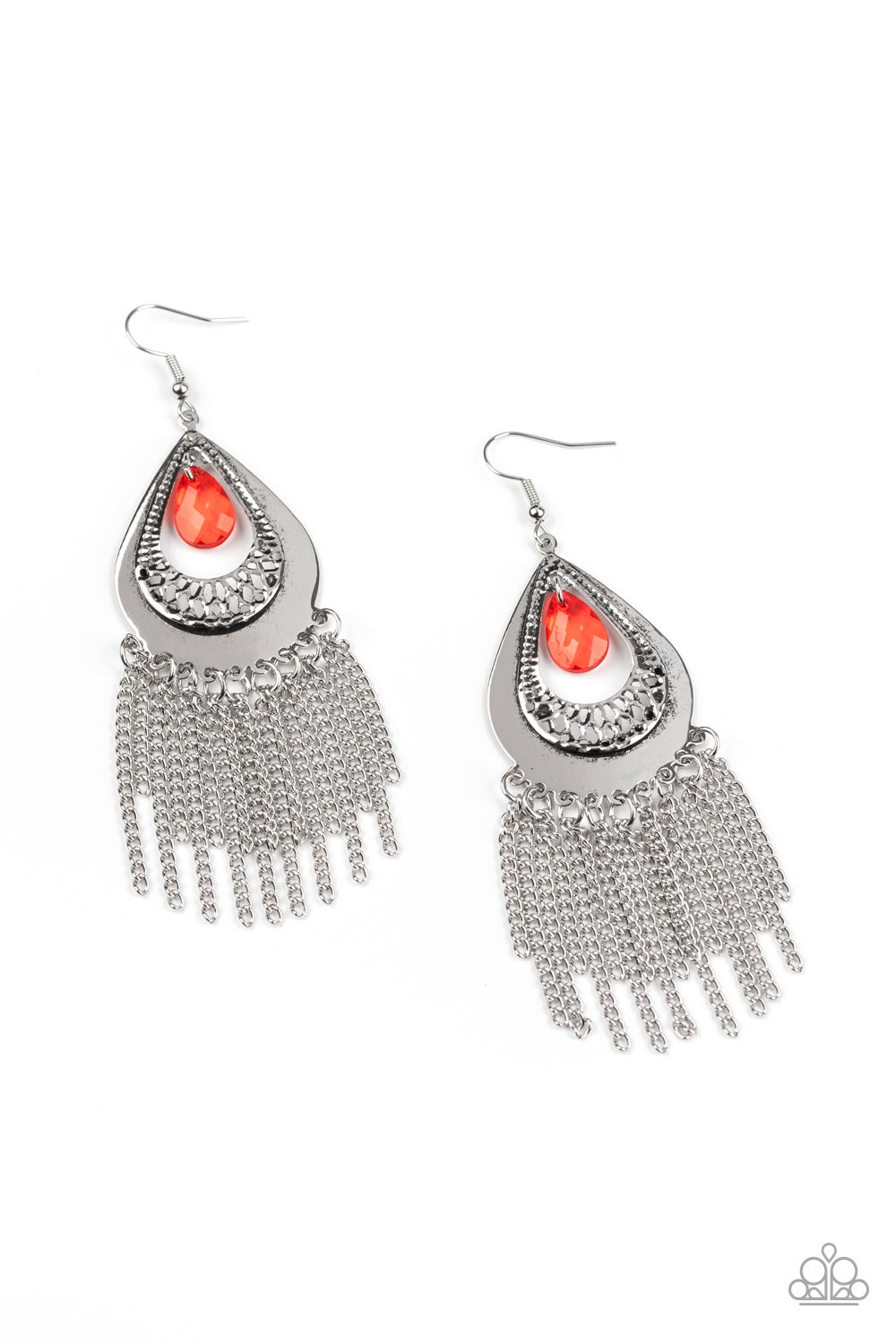 Scattered Storms - Red Earrings - Princess Glam Shop