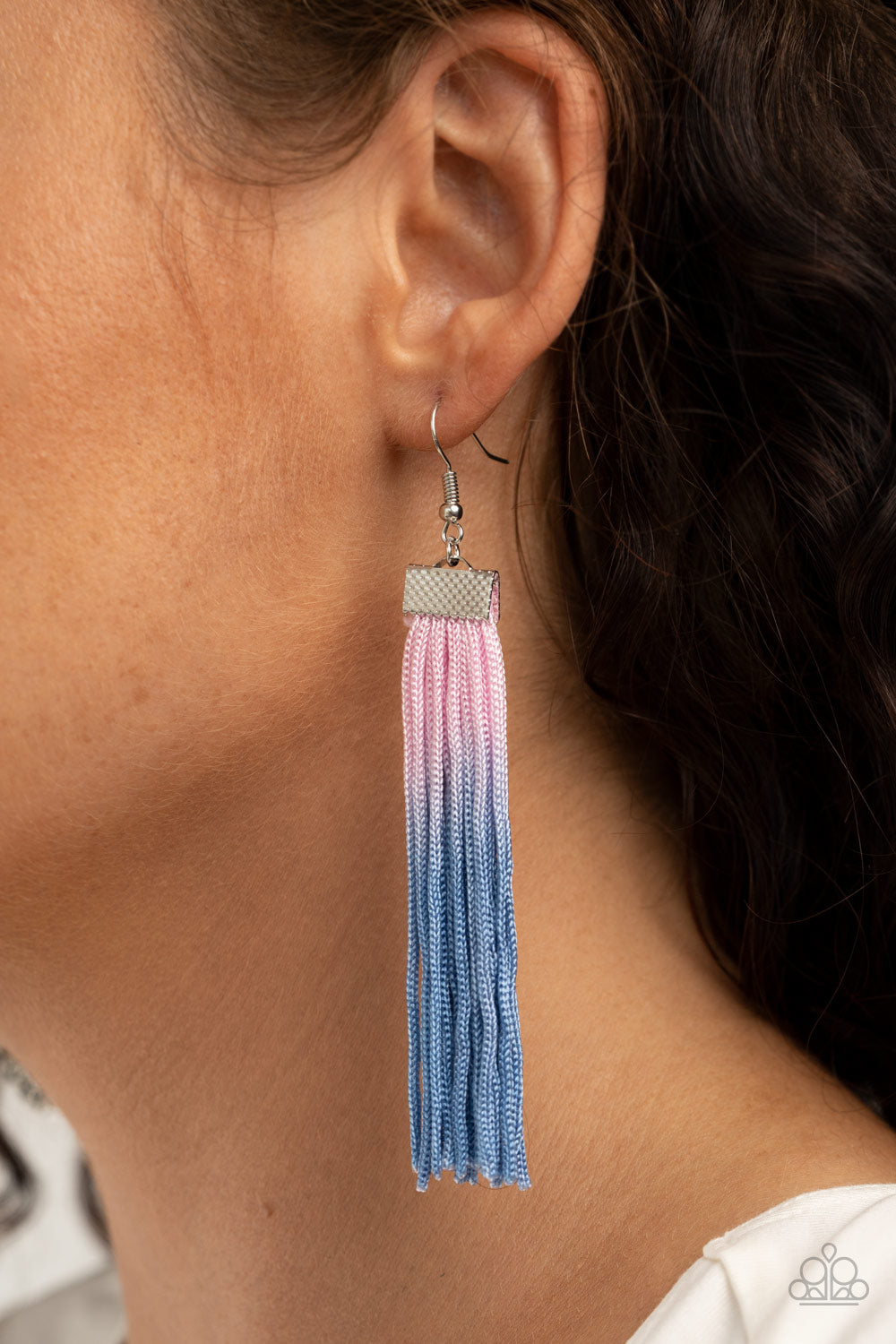 Dual Immersion - Pink & Blue Ombre Earrings - Princess Glam Shop