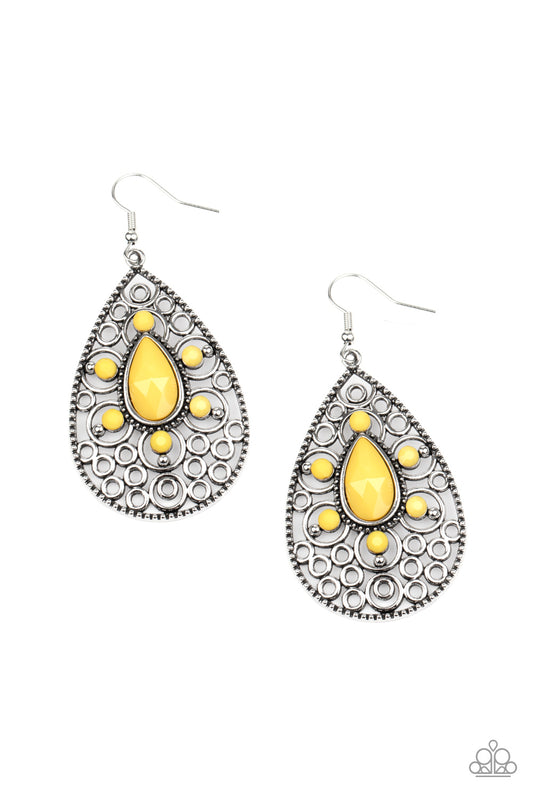 Modern Garden - Yellow Earrings - Princess Glam Shop