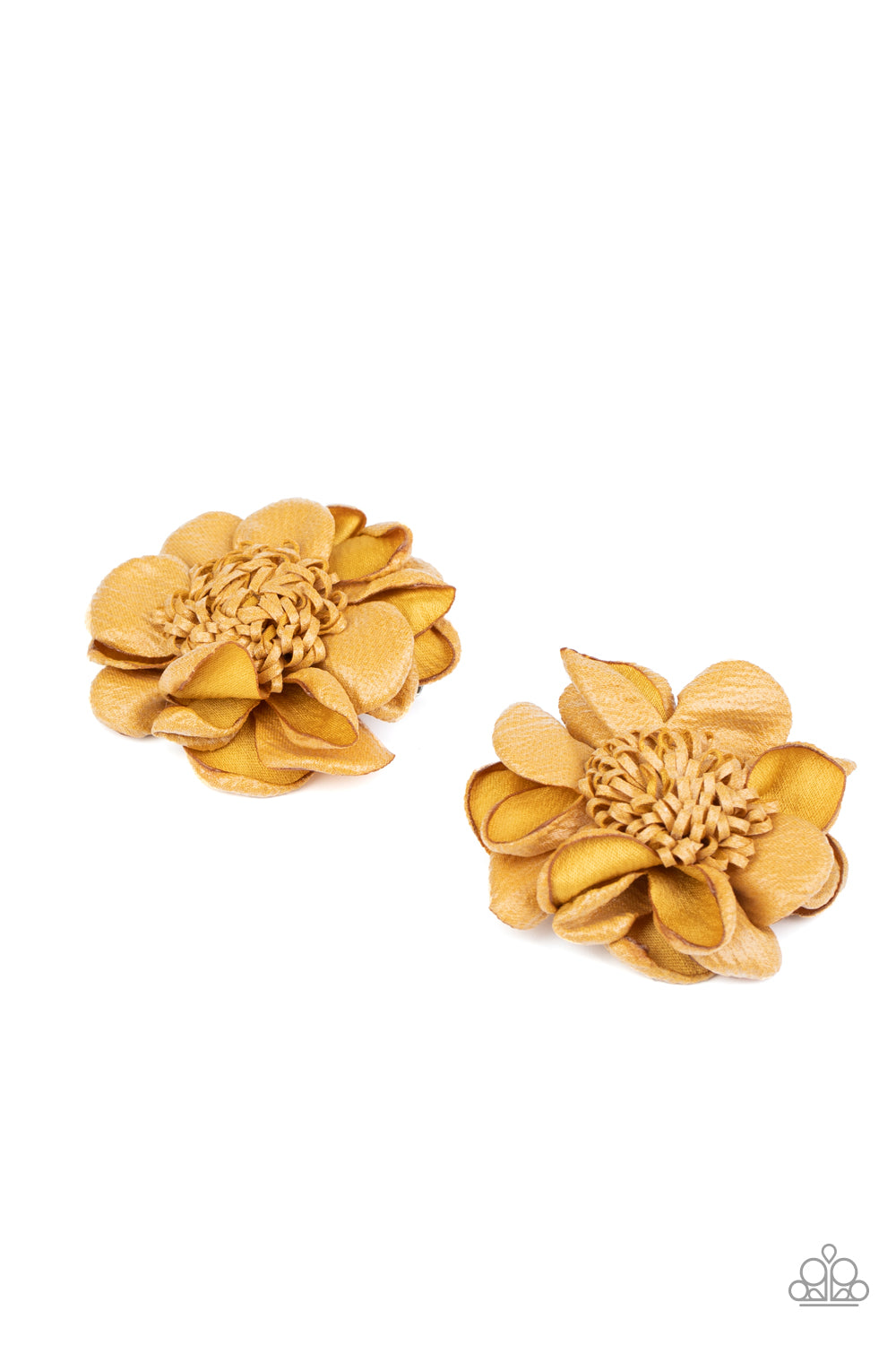 Full On Floral - Yellow Flower Hair Clips - Princess Glam Shop