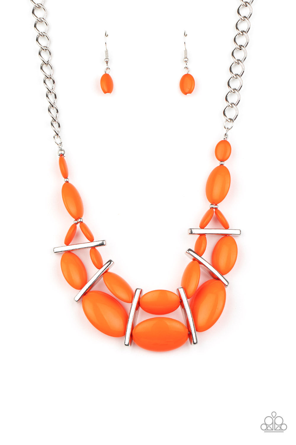 Law of the Jungle - Orange Necklace Set - Princess Glam Shop