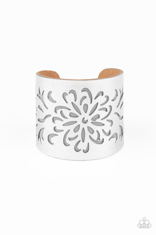 Get Your Bloom On - Silver Cuff Bracelet - Princess Glam Shop