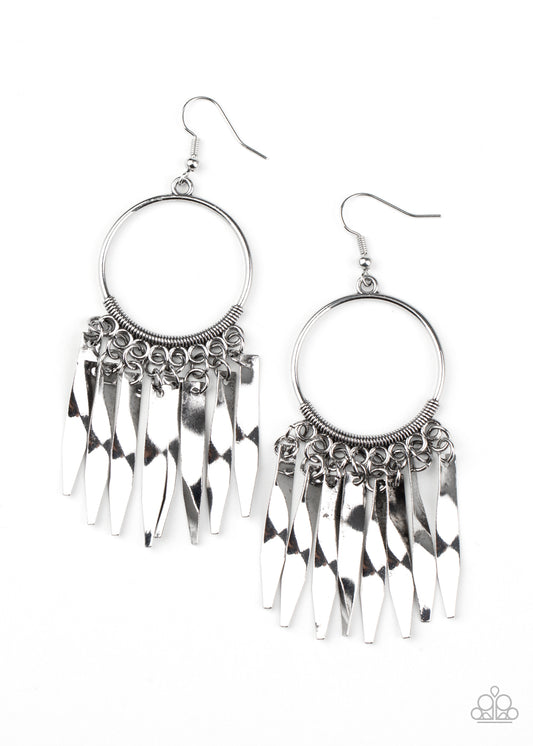 Let GRIT Be! - Silver Earrings - Princess Glam Shop