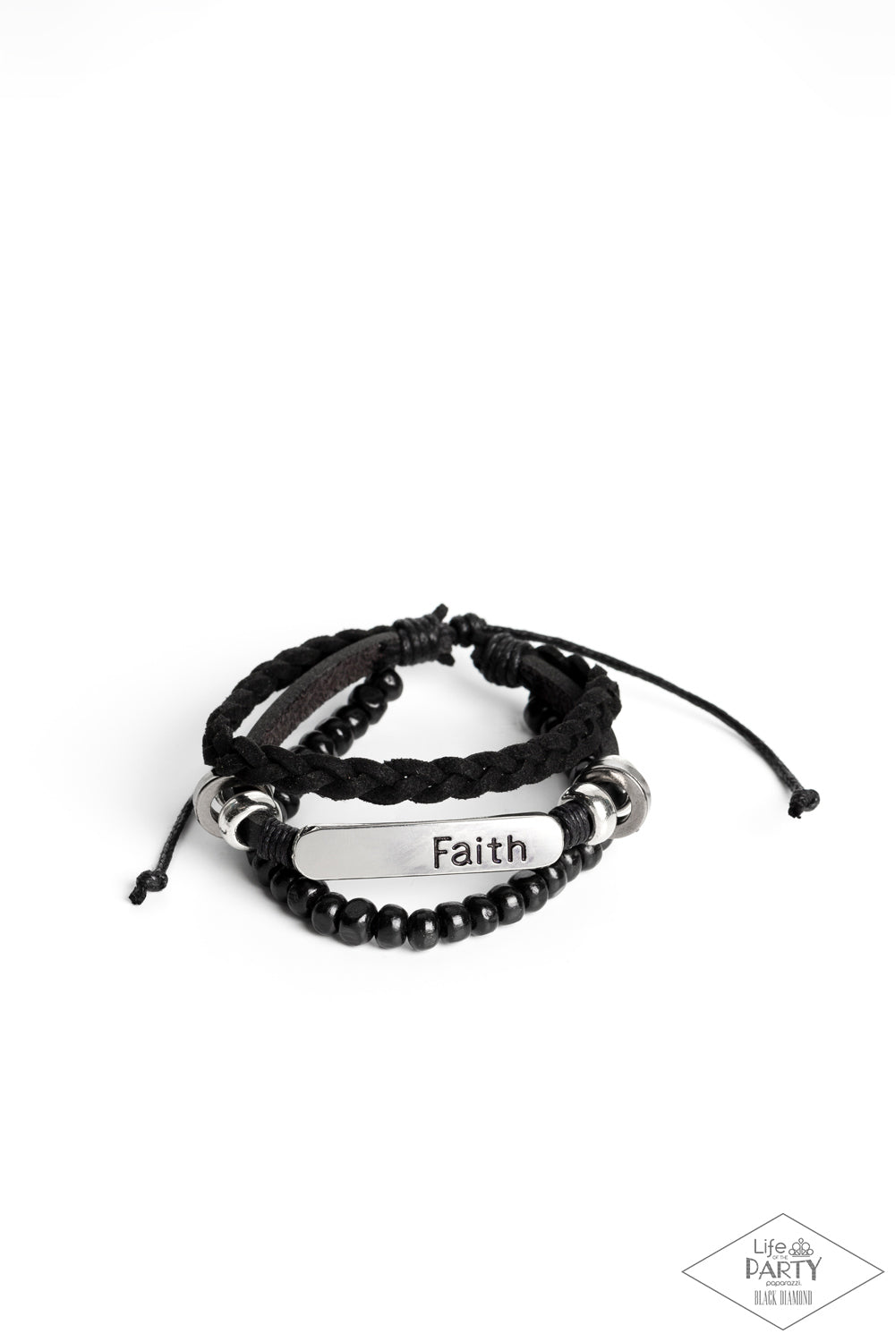 Let Faith Be Your Guide - Black Bracelet - Princess Glam Shop