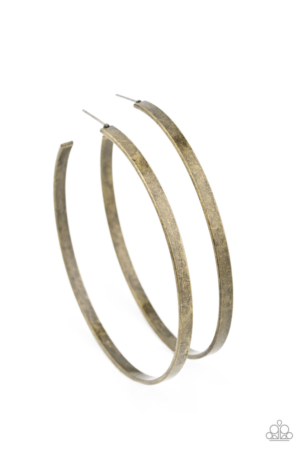 Lean Into The Curves - Brass Hoop Earrings - Princess Glam Shop