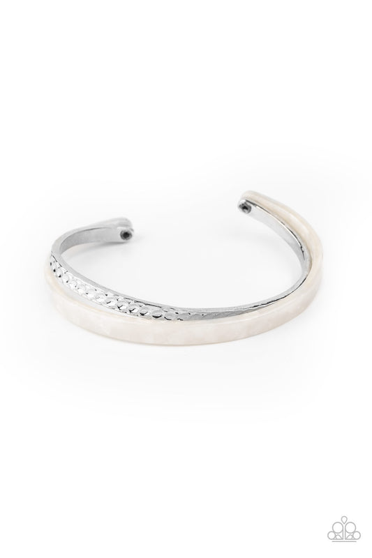 HAUTE On The Trail - White Cuff Bracelet - Princess Glam Shop