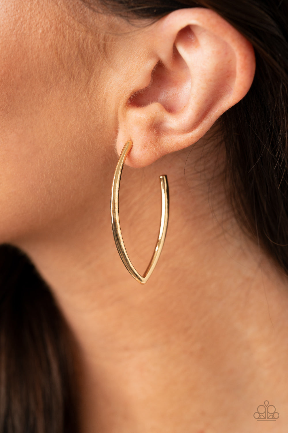 Point-Blank Beautiful - Gold Hoop Earrings - Princess Glam Shop