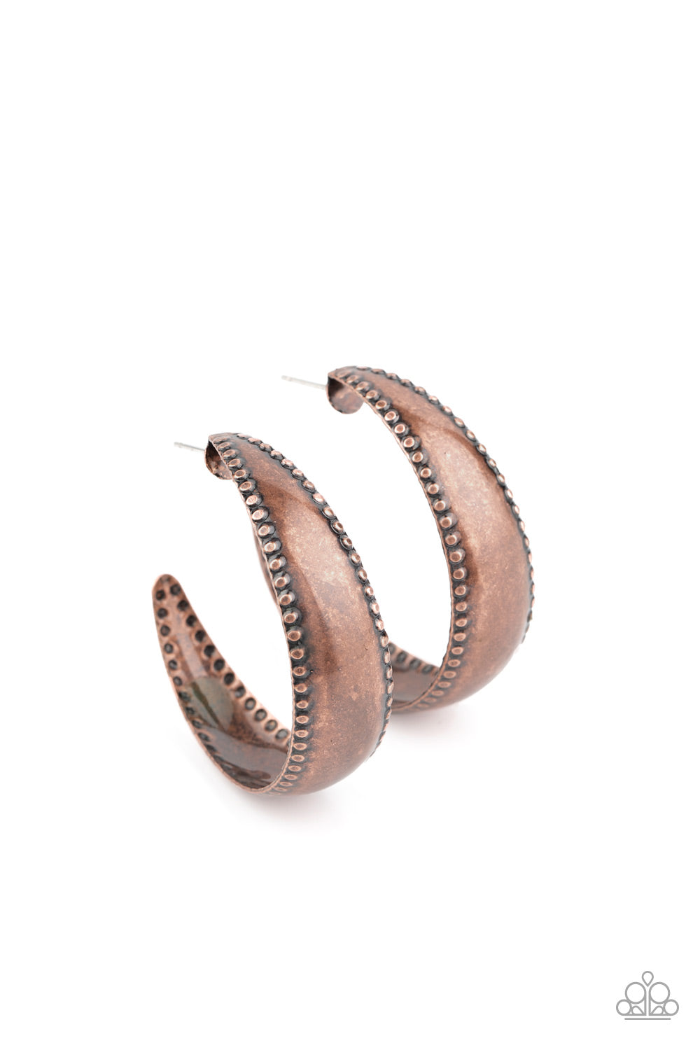 Burnished Benevolence - Copper Hoop Earrings - Princess Glam Shop