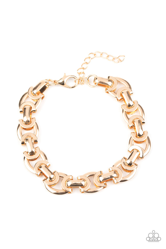 Advisory Warning - Gold Men's Bracelet - Princess Glam Shop