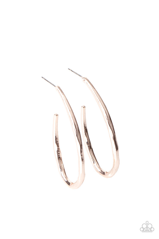Totally Hooked - Rose Gold Hoop Earrings - Princess Glam Shop