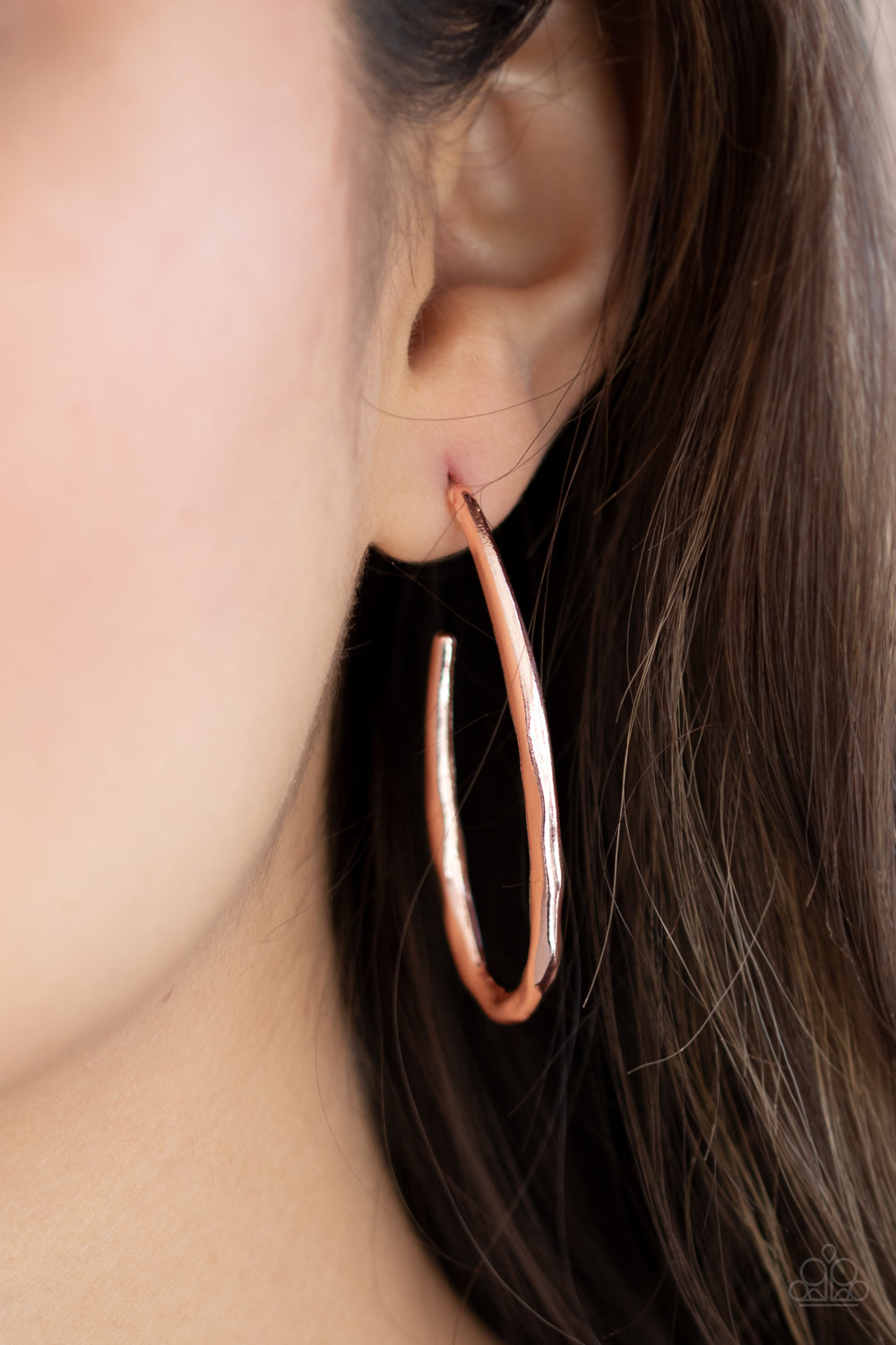 Totally Hooked - Rose Gold Hoop Earrings - Princess Glam Shop