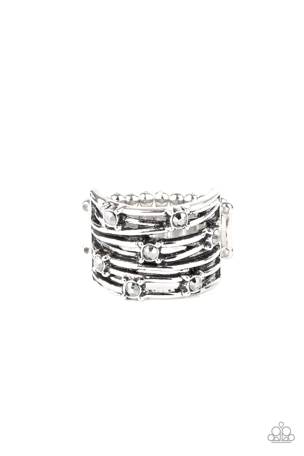 Revved Up Radiance - Silver Ring - Princess Glam Shop