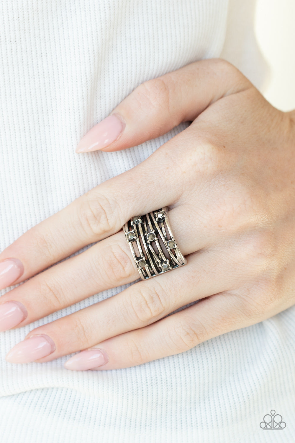 Revved Up Radiance - Silver Ring - Princess Glam Shop