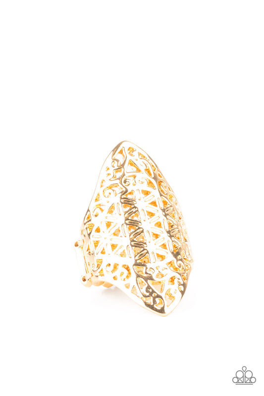 FRILL Ride - Gold Ring - Princess Glam Shop