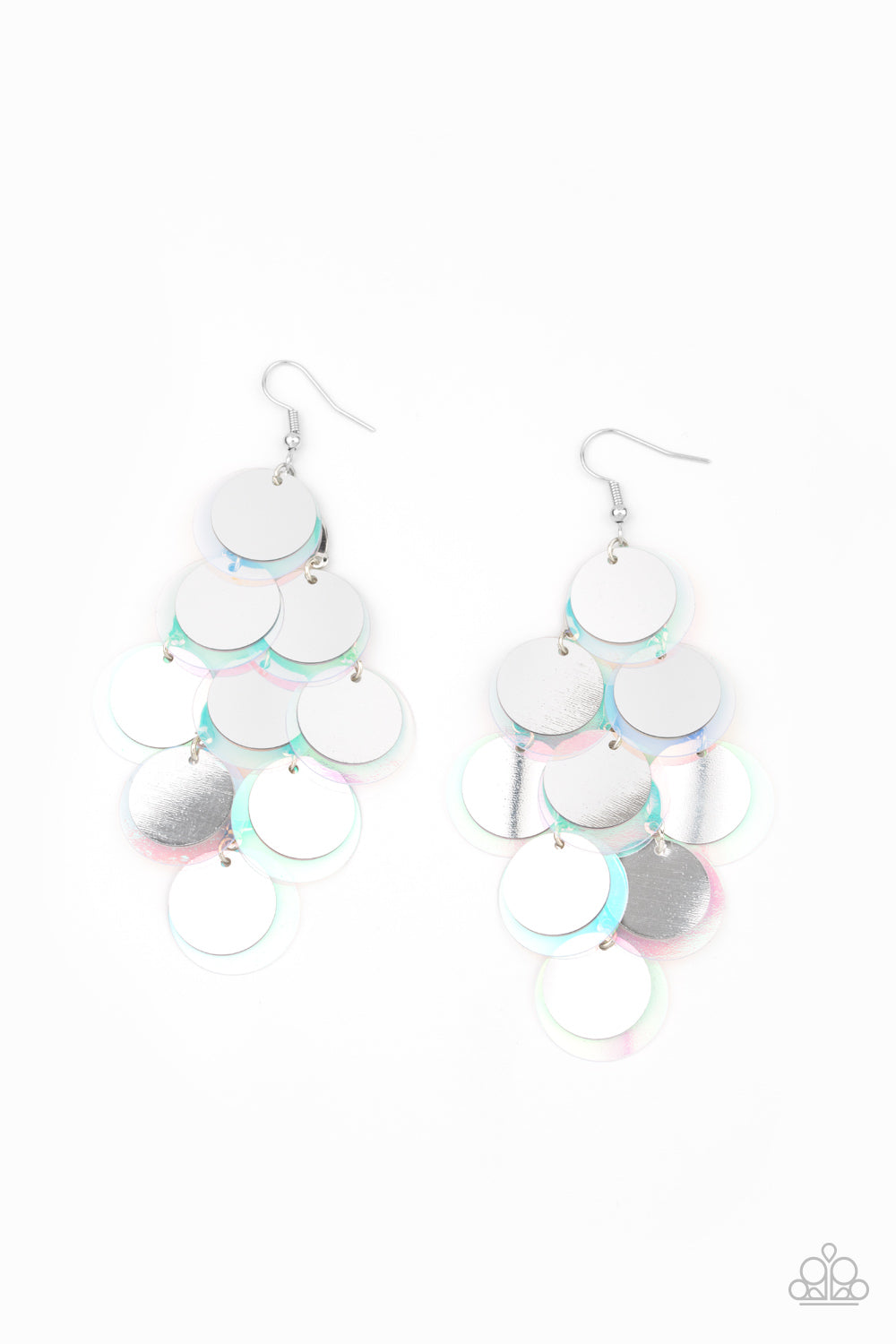 Sequin Seeker - Silver Earrings - Princess Glam Shop