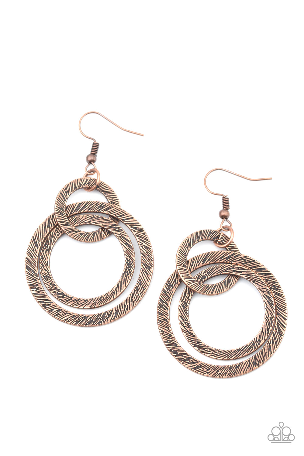 Distractingly Dizzy - Copper Earrings - Princess Glam Shop