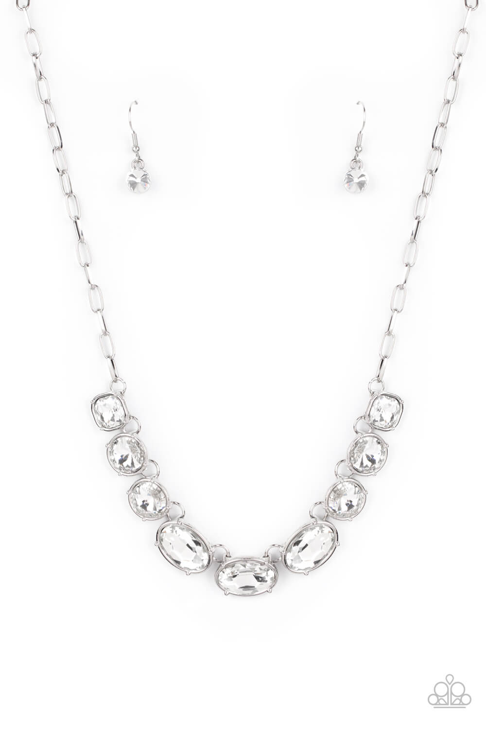 Gorgeously Glacial White Necklace Set June Life of the Party Exclusive - Princess Glam Shop