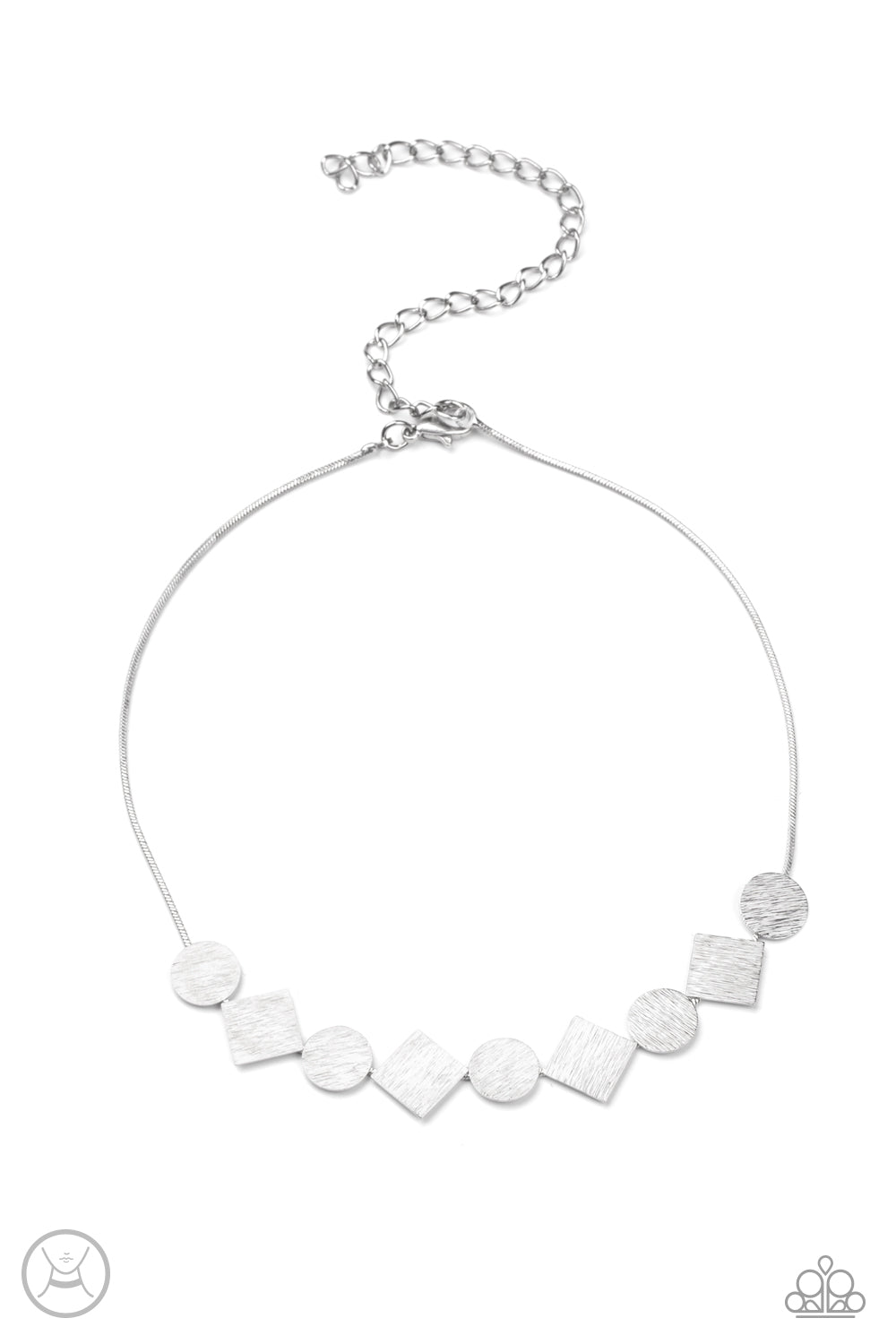 Don't Get Bent Out Of Shape - Silver Choker Necklace Set - Princess Glam Shop