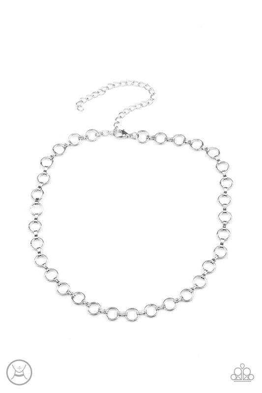 Insta Connection - Silver Choker Necklace Set - Princess Glam Shop
