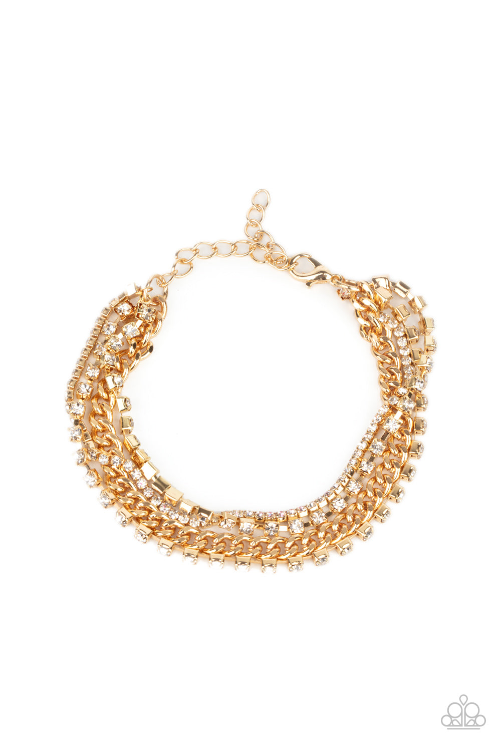 Brilliantly Beaming - Gold Bracelet - Princess Glam Shop