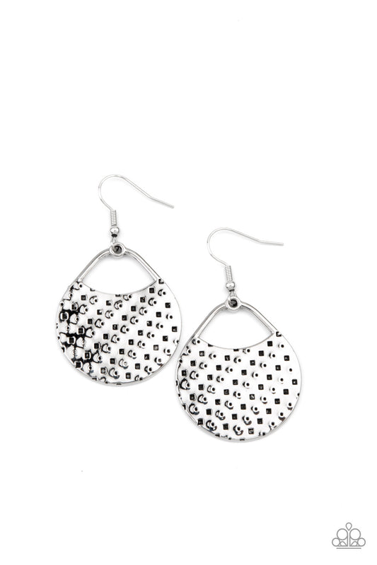I'm Sensing a Pattern Here - Silver Earrings - Princess Glam Shop