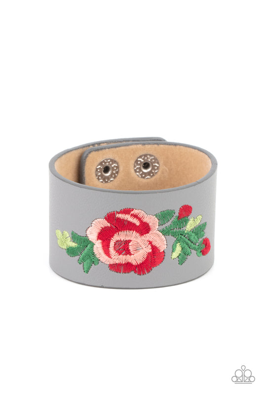 Rebel Rose - Silver Snap Wrap Bracelet - Princess Glam Shop