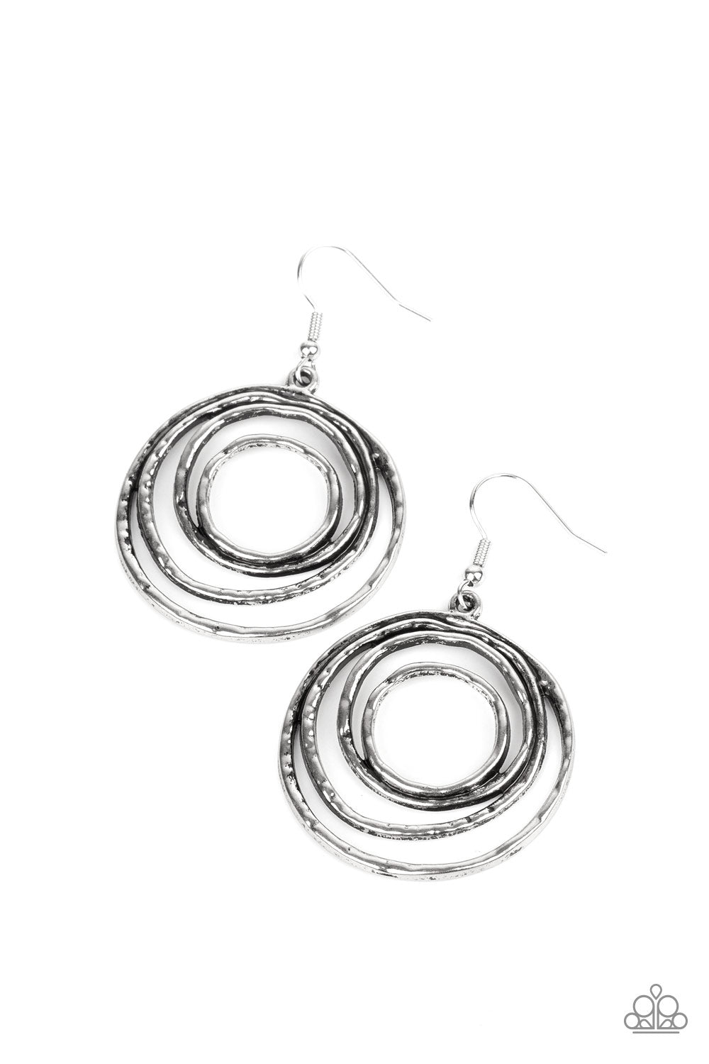 Spiraling Out of Control - Silver Earrings - Princess Glam Shop