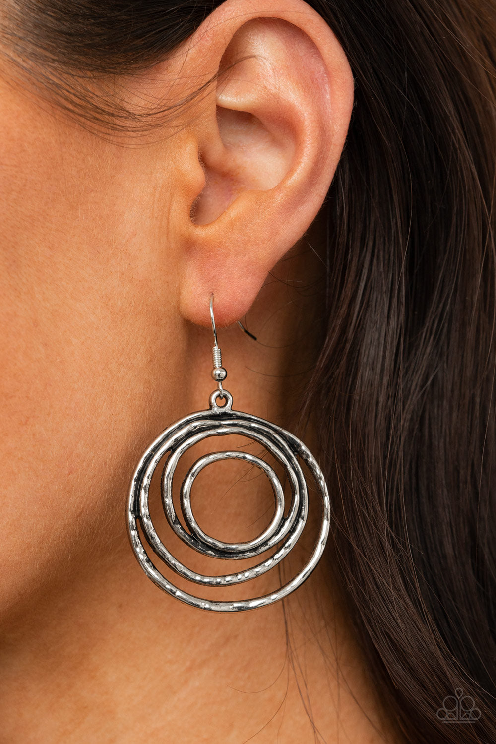 Spiraling Out of Control - Silver Earrings - Princess Glam Shop