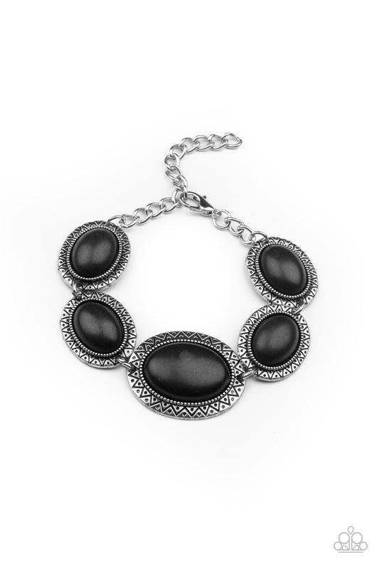 MESA Time Zone - Black Stone Bracelet - Princess Glam Shop