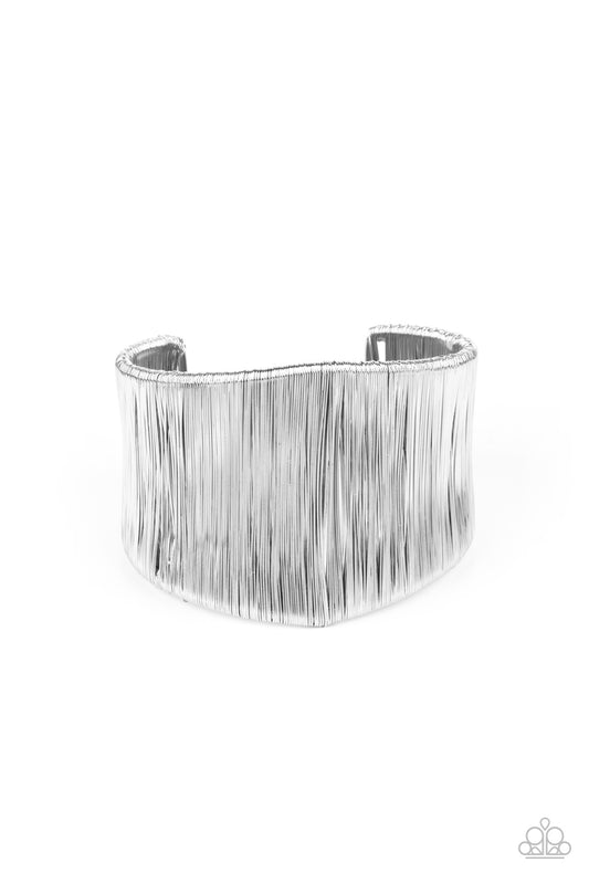 Hot Wired Wonder - Silver Cuff Bracelet - Princess Glam Shop