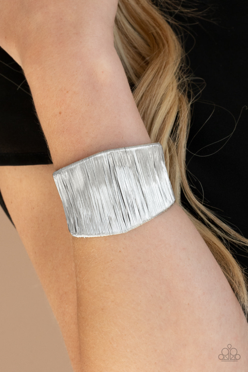 Hot Wired Wonder - Silver Cuff Bracelet - Princess Glam Shop