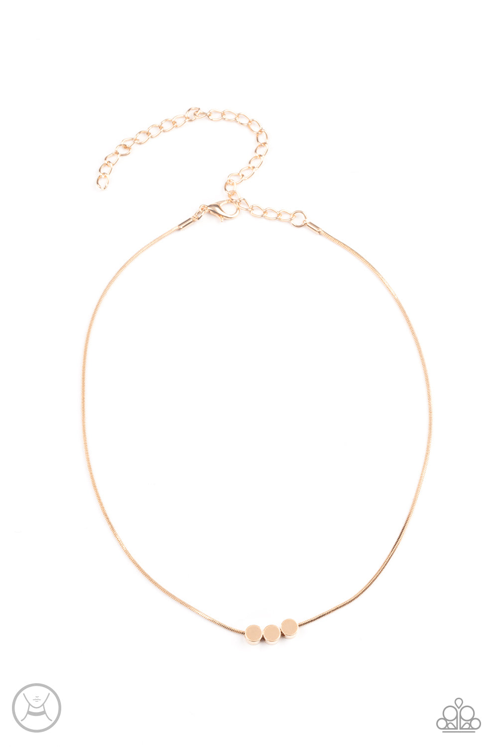 Dynamically Dainty - Gold Choker Necklace Set - Princess Glam Shop