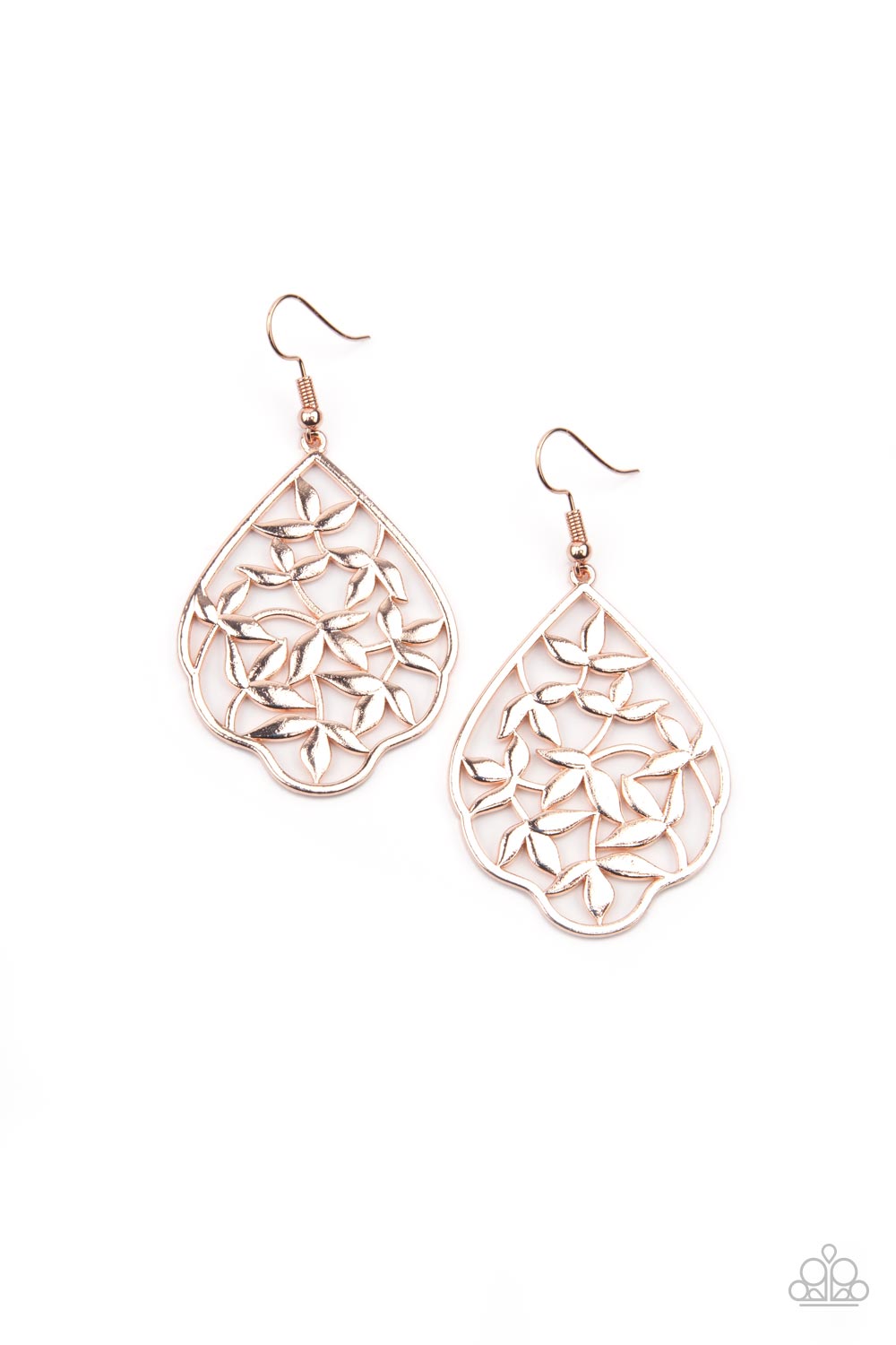 Taj Mahal Gardens - Rose Gold Earrings - Princess Glam Shop