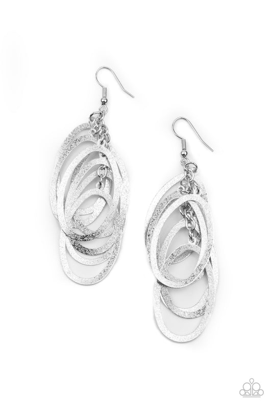 Mind OVAL Matter - Silver Earrings - Princess Glam Shop