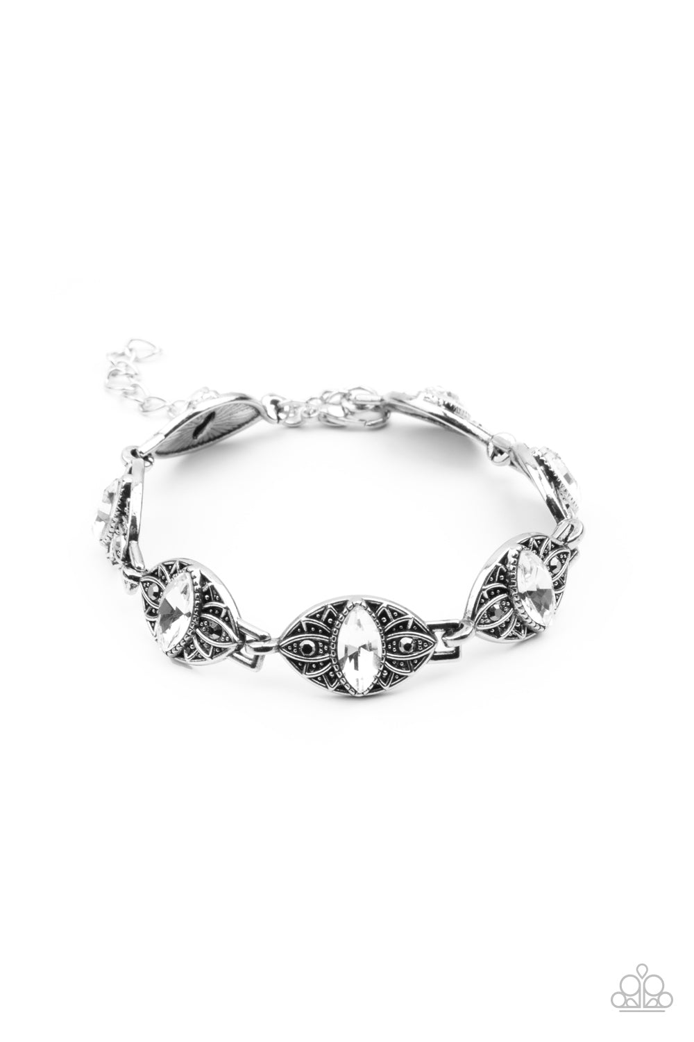 Crown Privilege - White Bracelet - Princess Glam Shop