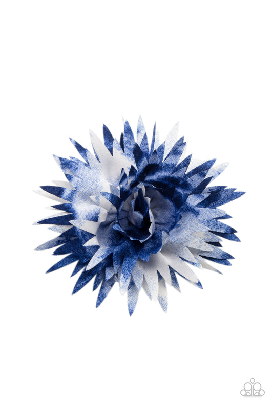 My Favorite Color Is Tie Dye - Blue Hair Clip - Princess Glam Shop
