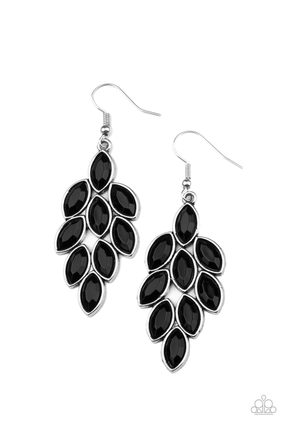 Flamboyant Foliage - Black Earrings - Princess Glam Shop