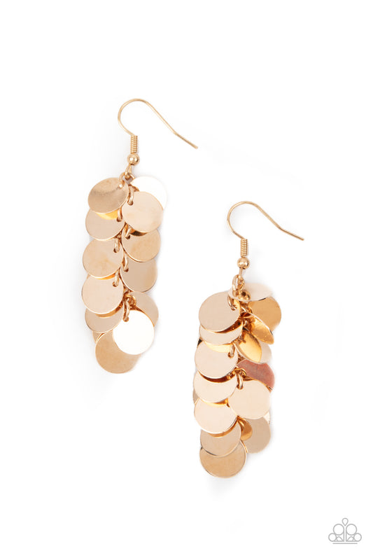 Hear Me Shimmer - Gold Earrings - Princess Glam Shop