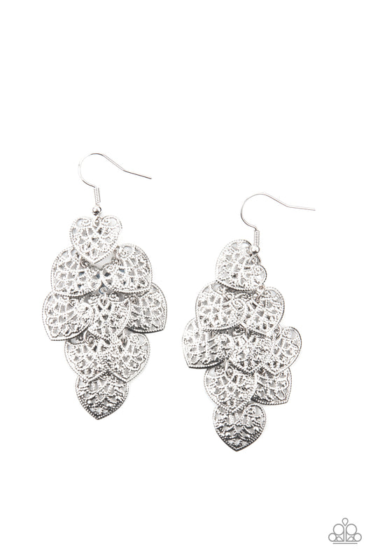 Shimmery Soulmates - Silver Earrings - Princess Glam Shop