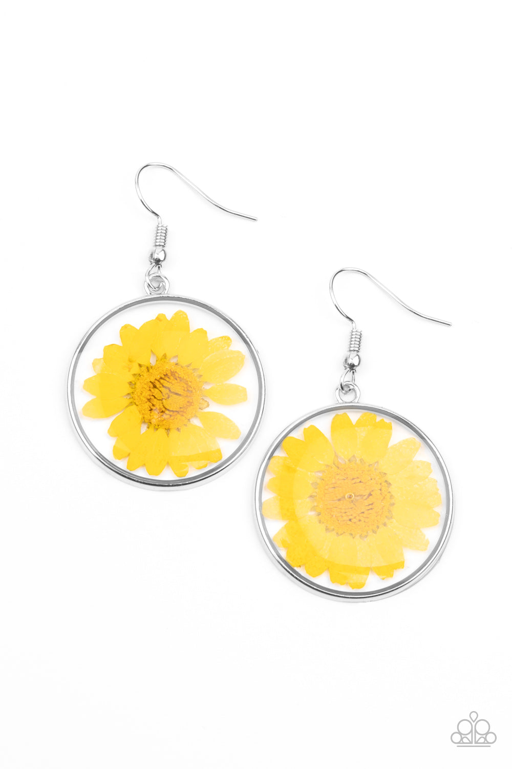Forever Florals - Yellow Earrings - Princess Glam Shop
