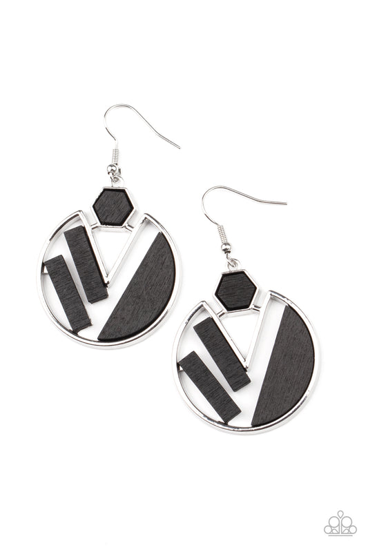 Petrified Posh - Black Wood Earrings - Princess Glam Shop