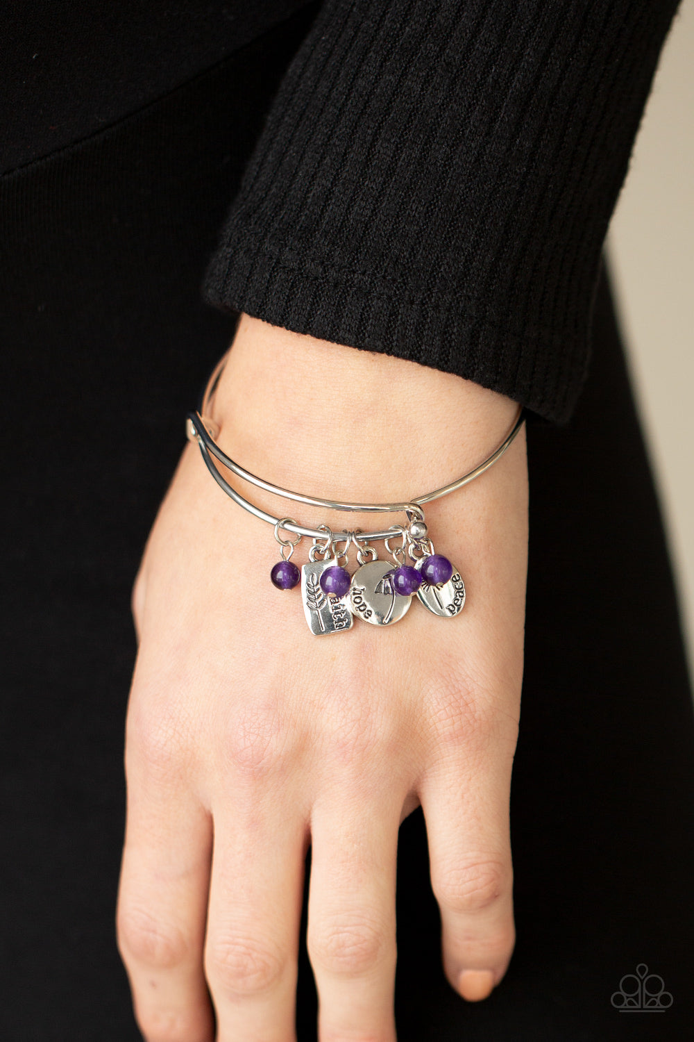 GROWING Strong - Purple Bracelet - Princess Glam Shop