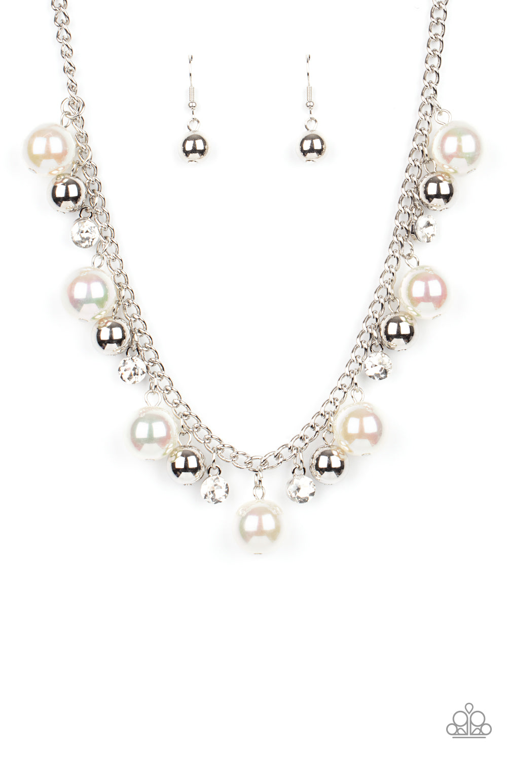Galactic Gala - White Necklace Set - Princess Glam Shop