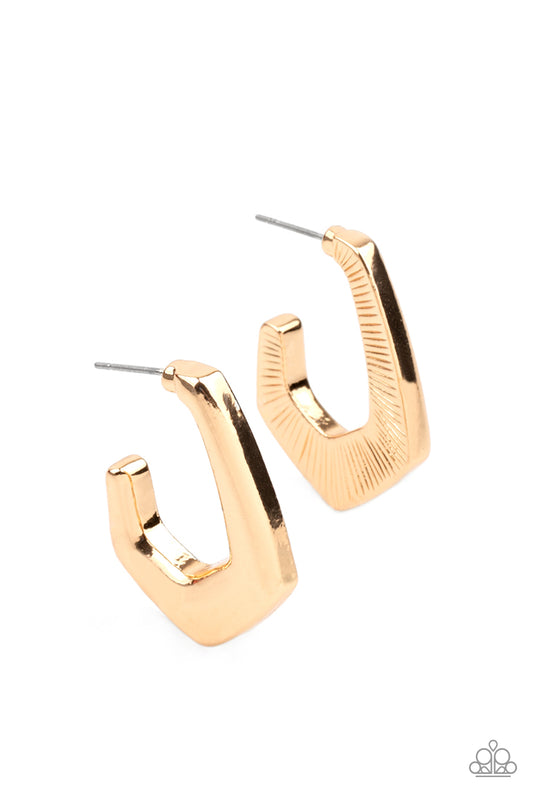 On The Hook - Gold Hoop Earrings - Princess Glam Shop