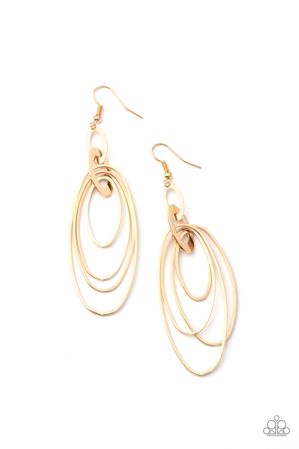 OVAL The Moon - Gold Earrings - Princess Glam Shop