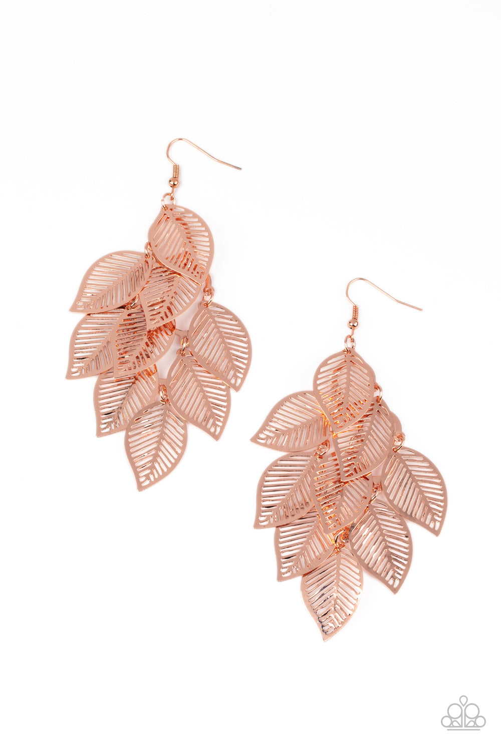 Limitlessly Leafy - Copper Earrings - Princess Glam Shop